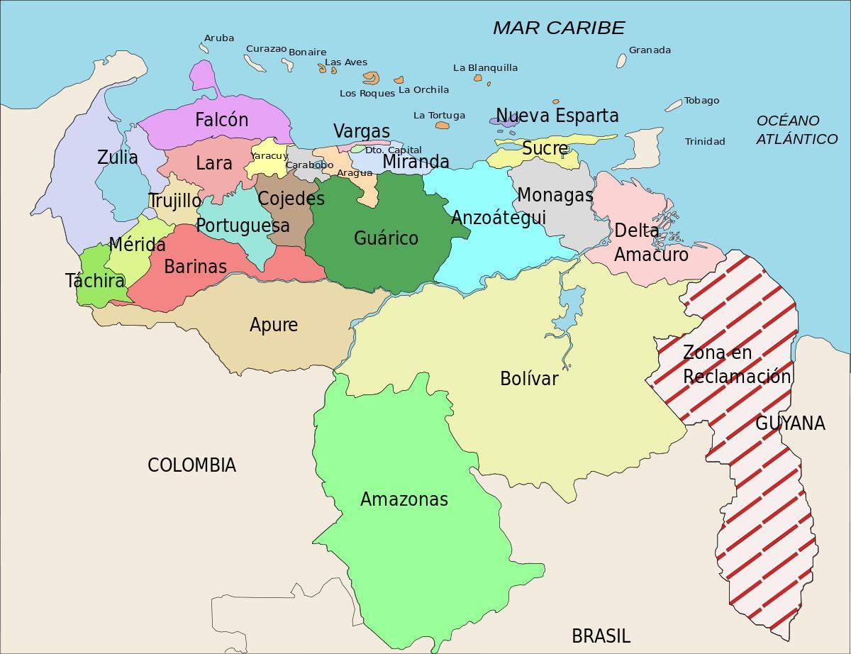 地图，委内瑞拉国
