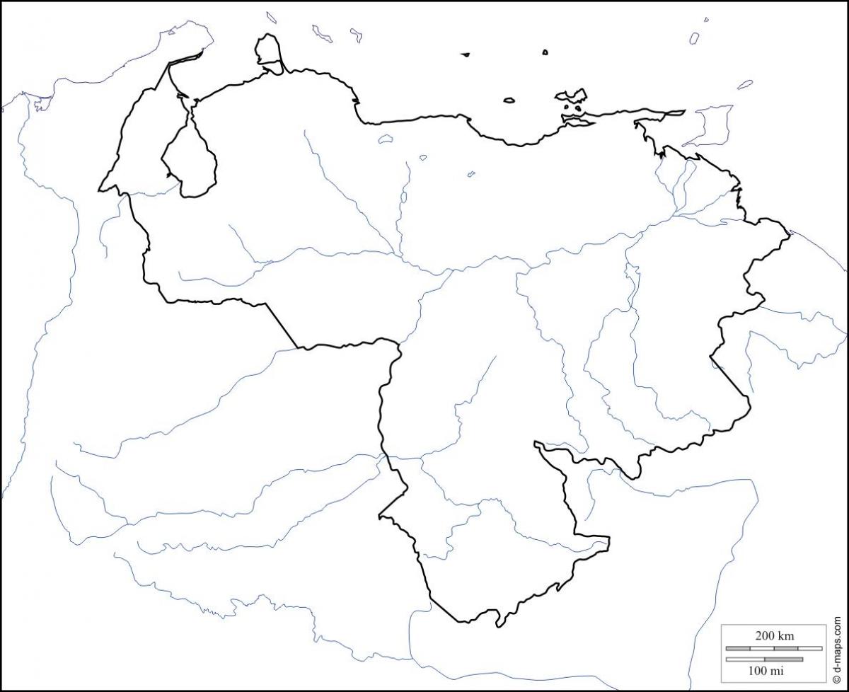 委内瑞拉空白的地图