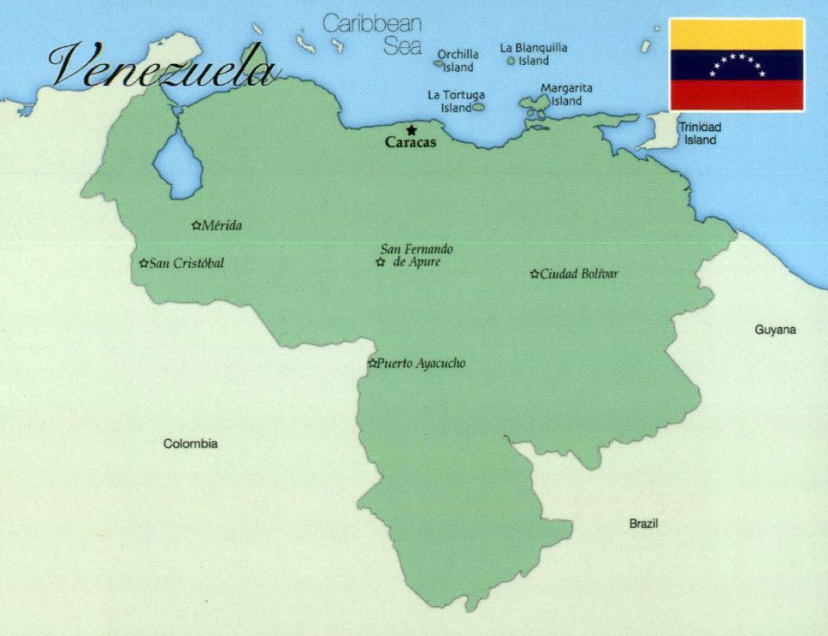 地图，委内瑞拉的城市