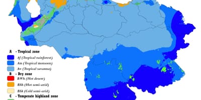 地图，委内瑞拉的气候