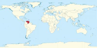 委内瑞拉的在世界地图