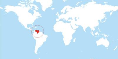 地图，委内瑞拉的位置，在世界