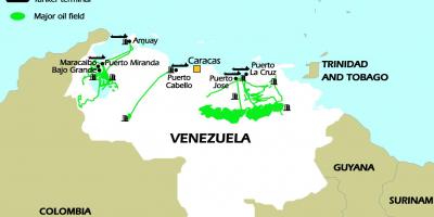 委内瑞拉的石油储量的地图