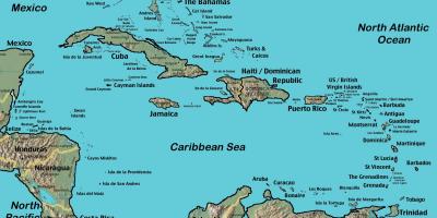 岛屿委内瑞拉的地图